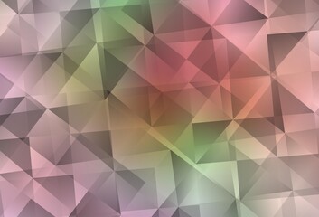 Light Pink, Yellow vector shining triangular background.