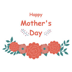 Happy mother's day background vector and illustration.