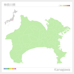 神奈川県の地図・Kanagawa Map