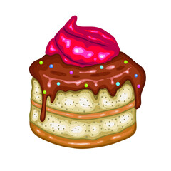 cute cake drawing It's a vector image.