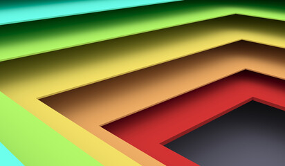 Rectangular holes at different levels.  geometric backgroun