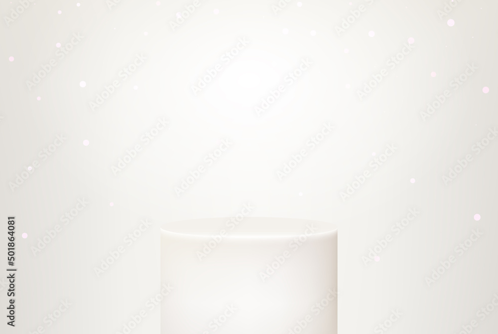 Poster the minimum price of the podium with a geometric platform. white background vector 3d rendering with