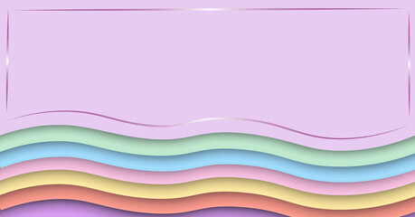 beautiful multicolored frame with waves of different colors