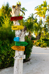 Panneau direction Zanzibar