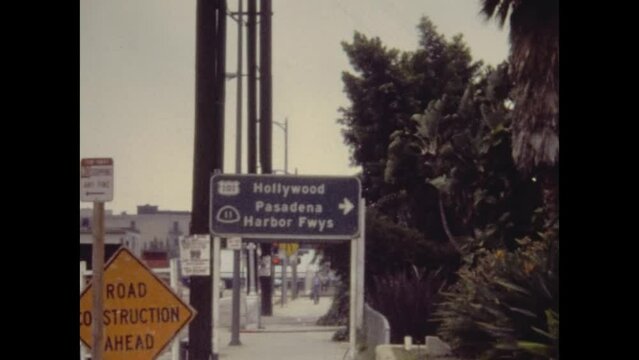 Los Angeles street view in 70's