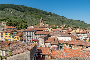 Obraz premium Aerial view of the historic center of Buti, Pisa, Italy