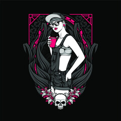 girl holding paper cup