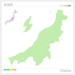 新潟県の地図・Niigata Map