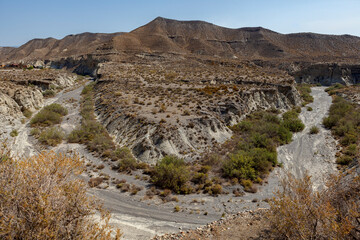 Desert of Almeria in Tabernas, natural cinematographic decoration