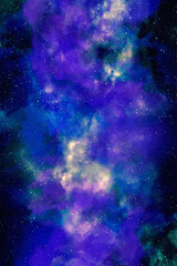 Fototapeta na wymiar Space background with stardust and shining stars. Realistic cosmos and color nebula. Colorful galaxy. 3d illustration