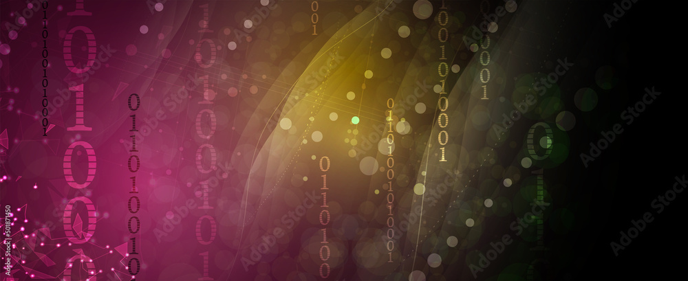 Aufkleber Software development abstract technology code and script background