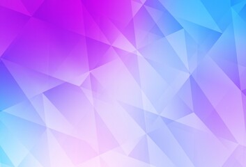 Obraz premium Light Pink, Blue vector shining triangular backdrop.