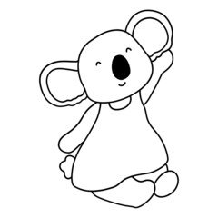 lovley koala girl, love animal Illustration