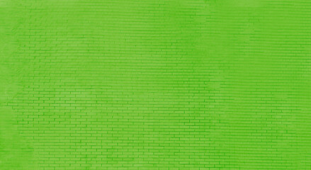 Abstract green brick wall background.