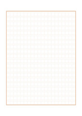 400字詰めの茶色い横書きの原稿用紙･便せんのテンプレート - 20字×20段 - 横幅A4比率