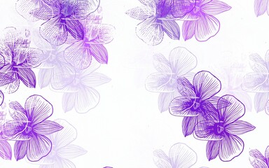 Light Purple, Pink vector elegant background with flowers.