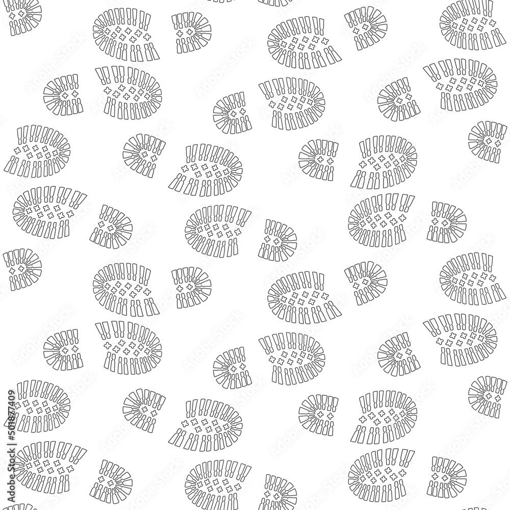 Poster seamless pattern with a footprint of shoes. vector illustration.