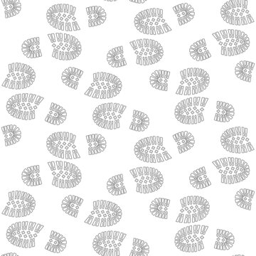 Seamless pattern with a footprint of shoes. Vector illustration.