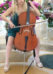 sexy girl playing the cello