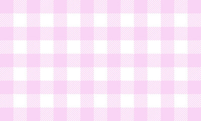 Red white gingham pattern and fabric vintage design flat vector illustration.