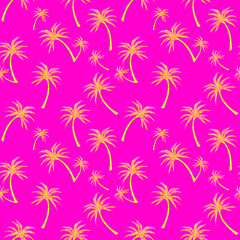Palm seamless tropical pink pattern