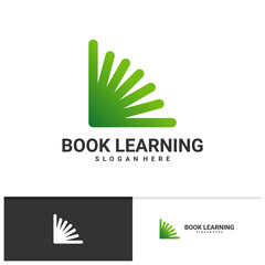 Learning Book logo vector template, Creative Book logo design concepts