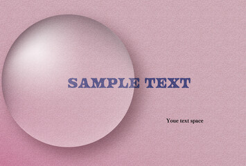 ピフレーム素材　透明な球とメタリックな背景ンク　和風