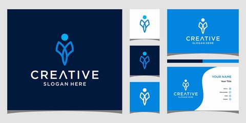 Logo collection for people creative template. community and family logo element