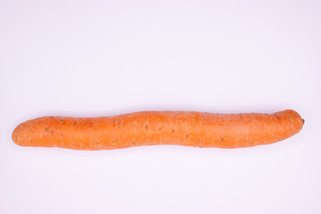 orange carrots on a white background