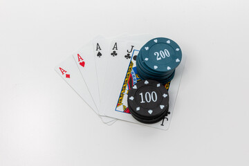 Poker Chips and Poker Cards
