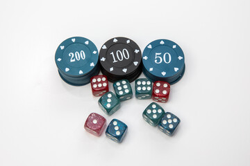 Gambling - Poke Chips and Dice