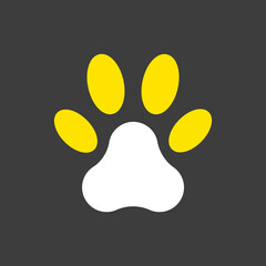 Paw vector icon. Pet animal sign