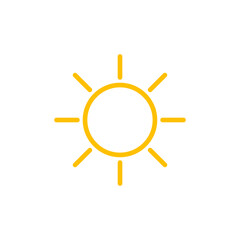 Sun vector icon. Symbol of the good weather