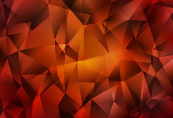 Dark Red, Yellow vector triangle mosaic template.