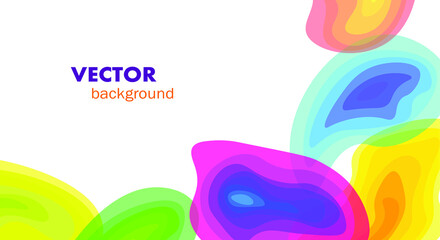 Background with colorful spots. Spots with color transitions. Vector graphics.