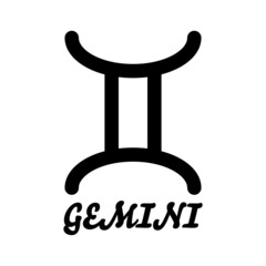 Astrological sign Gemini by horoscope on a white background
