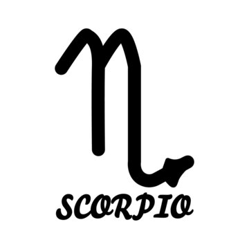 Astrological sign Scorpio by horoscope on a white background