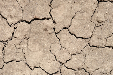 Drought land without water. Dry effect of drought land without water.