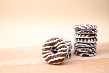 biscuit cookies with chocolate and sugar sprinkles