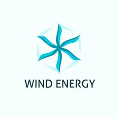 Template logo simple wind symbol