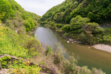 愛岐トンネル近くの庄内川