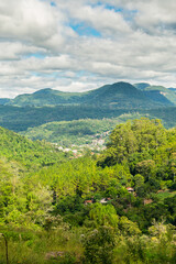 Fototapeta na wymiar Mountains and atlantic forest, a view of Tres Coroas from above (Rio Grande do Sul, Brazil)