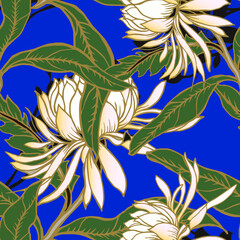 Beautiful pattern with flowers and leaf.Floral vector illustration. 
