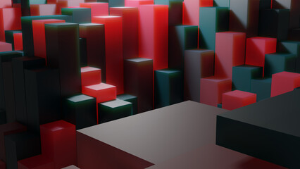3d render of cubes with a background for presentation background