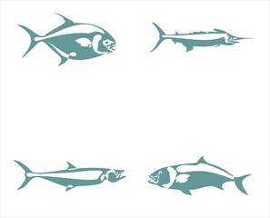 line icons set of fish.line