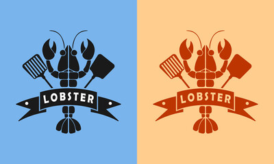 vector lobster logo for seafood and restaurant