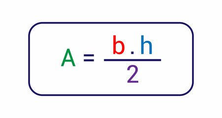 area of triangle. mathematic formula