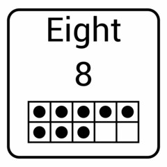 ten frame representation of the number