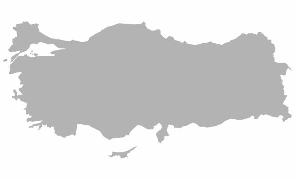 grey turkey national map vector image on white background