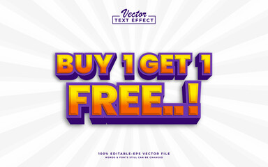 Buy get free banner template design with editable 3d text effect